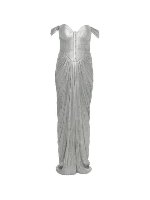 Susie halter pleated maxi dress by MARIA LUCIA HOHAN