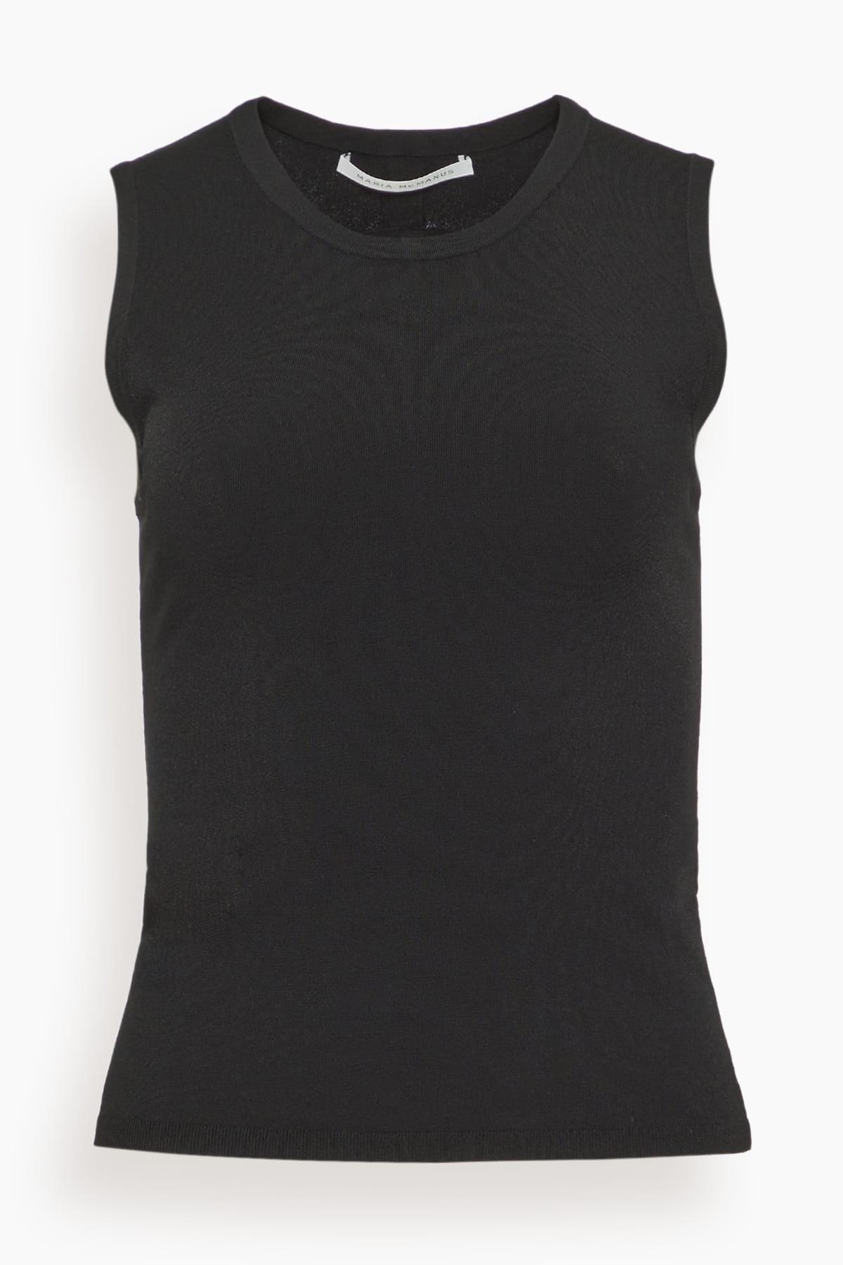 Double Keyhole Top in Black by MARIA MC MANUS
