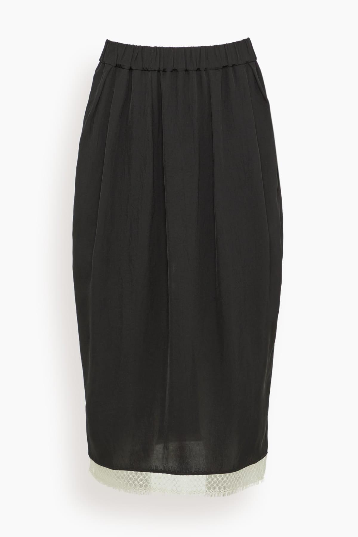 Lace Tulip Skirt in Black by MARIA MC MANUS