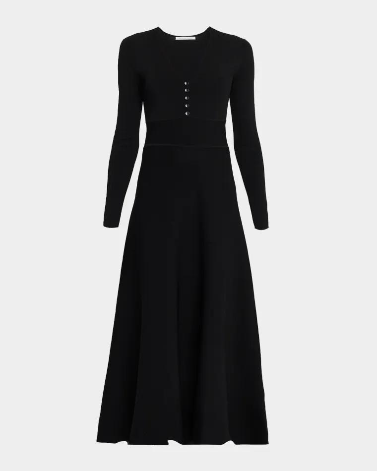 Button-Front Maxi Dress by MARIA MCMANUS