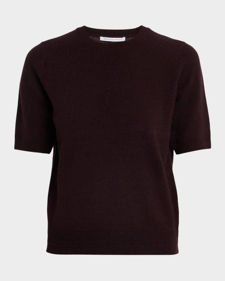 Cashmere-Knit Crewneck T-Shirt by MARIA MCMANUS