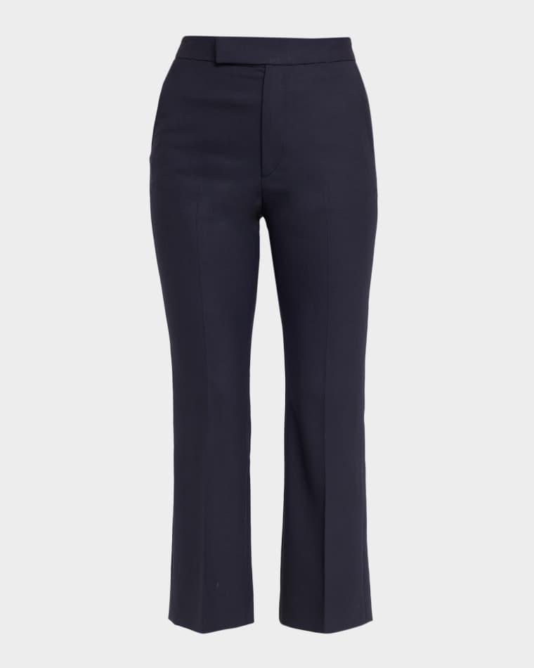 High-Rise Straight-Leg Crop Trousers by MARIA MCMANUS