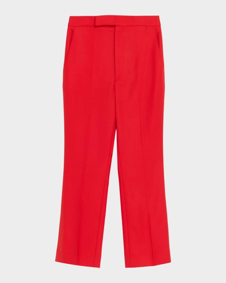 High-Rise Straight-Leg Crop Trousers by MARIA MCMANUS