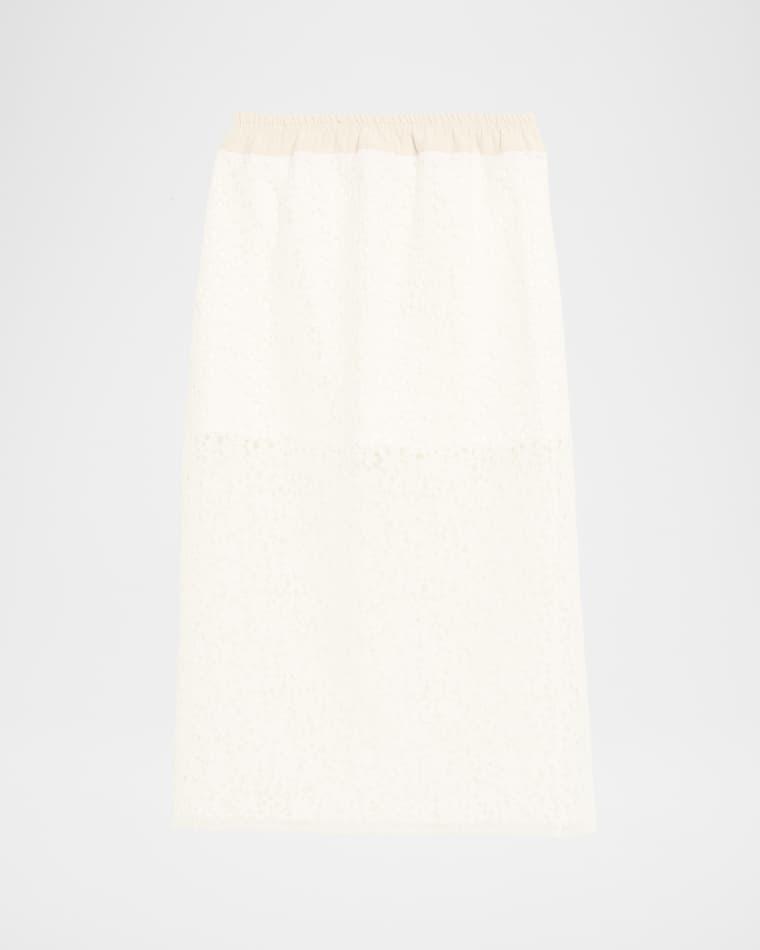 Lace Ruched Skirt by MARIA MCMANUS