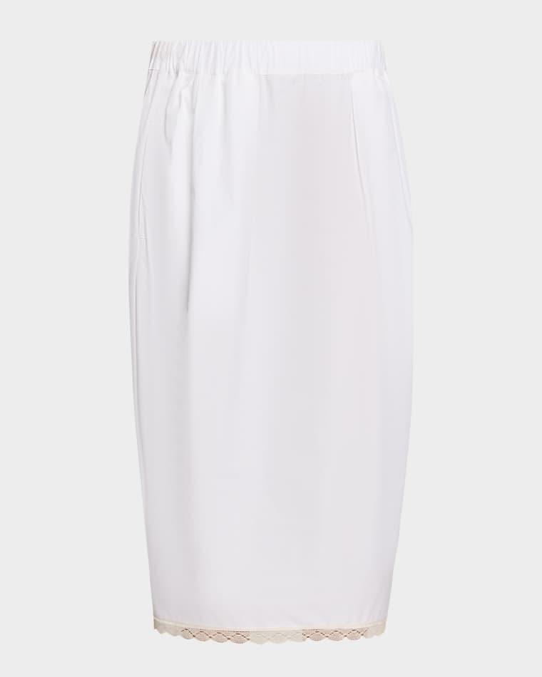 Lace-Trim Midi Tulip Skirt by MARIA MCMANUS