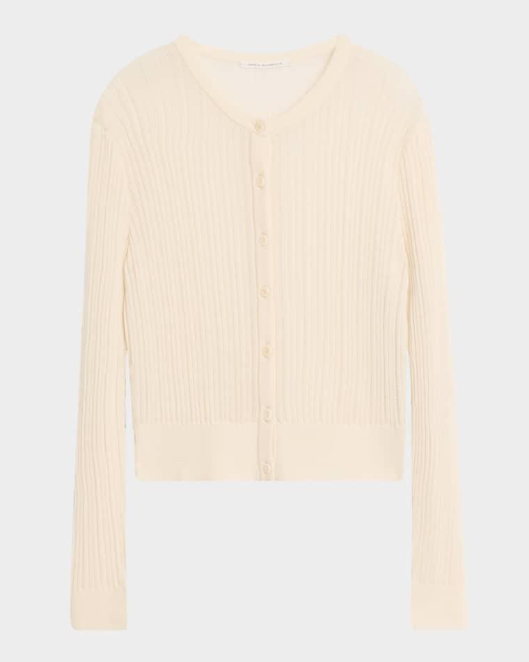 Pointelle Knit Petite Cardigan by MARIA MCMANUS