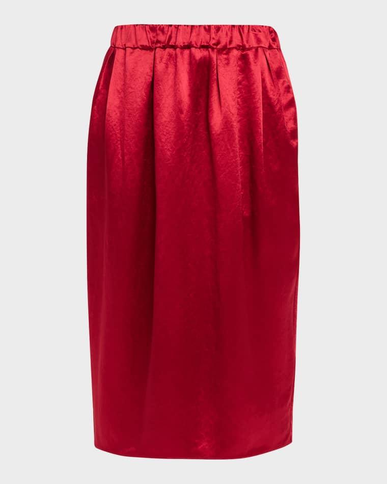 Sateen Midi Tulip Skirt by MARIA MCMANUS