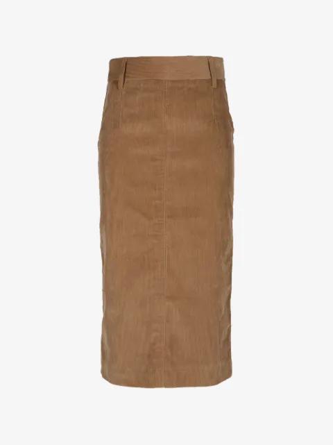 corduroy midi pencil skirt by MARIA MCMANUS