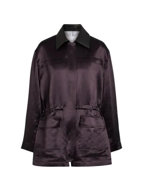 drawstring satin jacket by MARIA MCMANUS