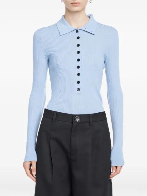 long-sleeve button polo shirt by MARIA MCMANUS