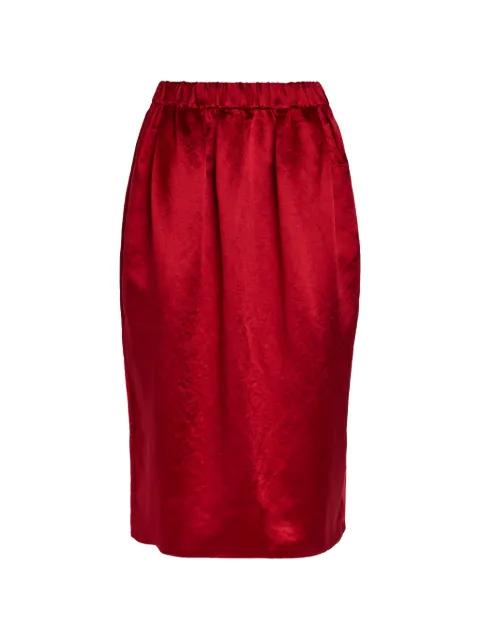 pleated elasticated-waist midi skirt by MARIA MCMANUS