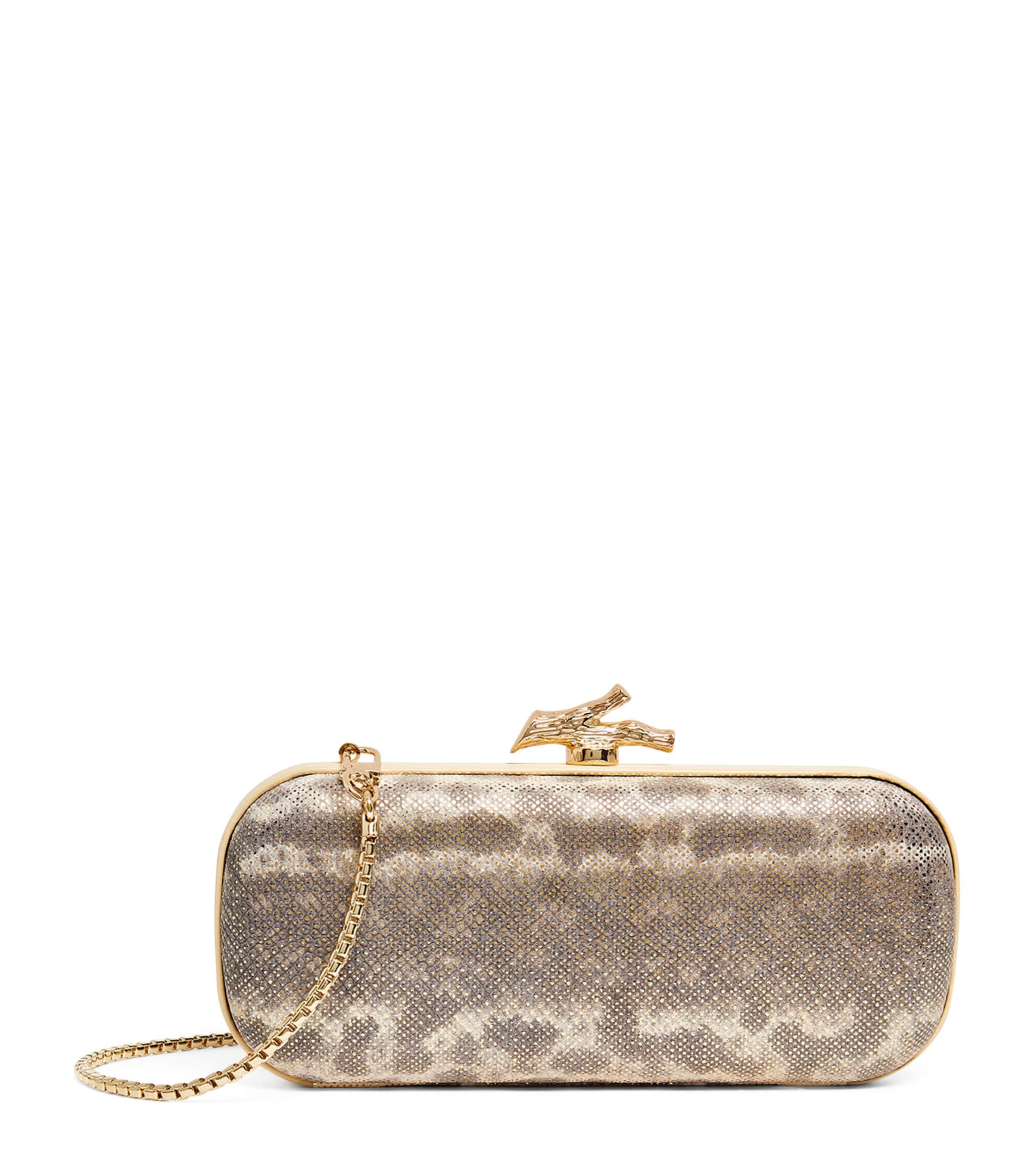 Lizard Skin Emilia Clutch Bag by MARIA OLIVER