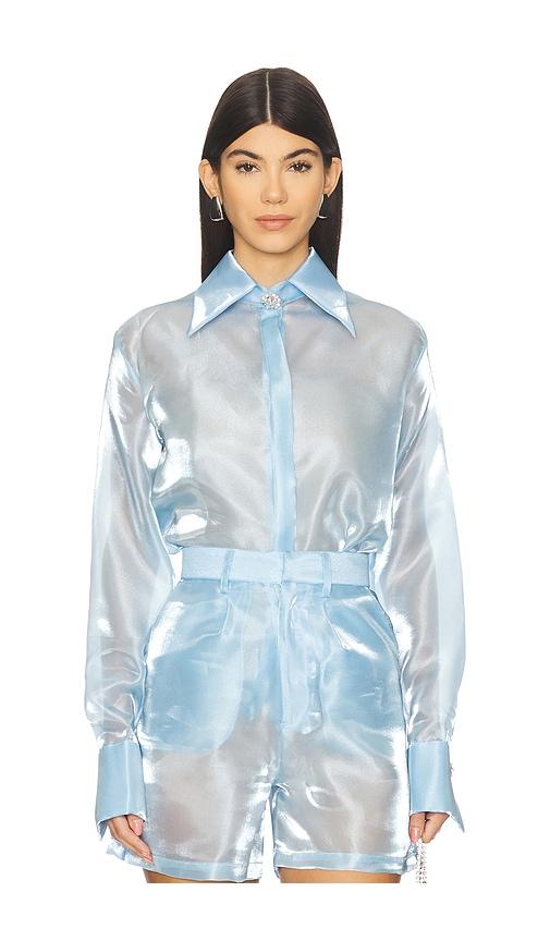 Mariandree Gaitan Athenea Blouse in Blue by MARIANDREE GAITAN