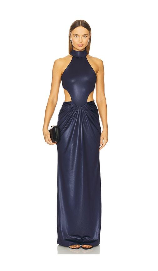 Mariandree Gaitan Corina Dress in Navy by MARIANDREE GAITAN