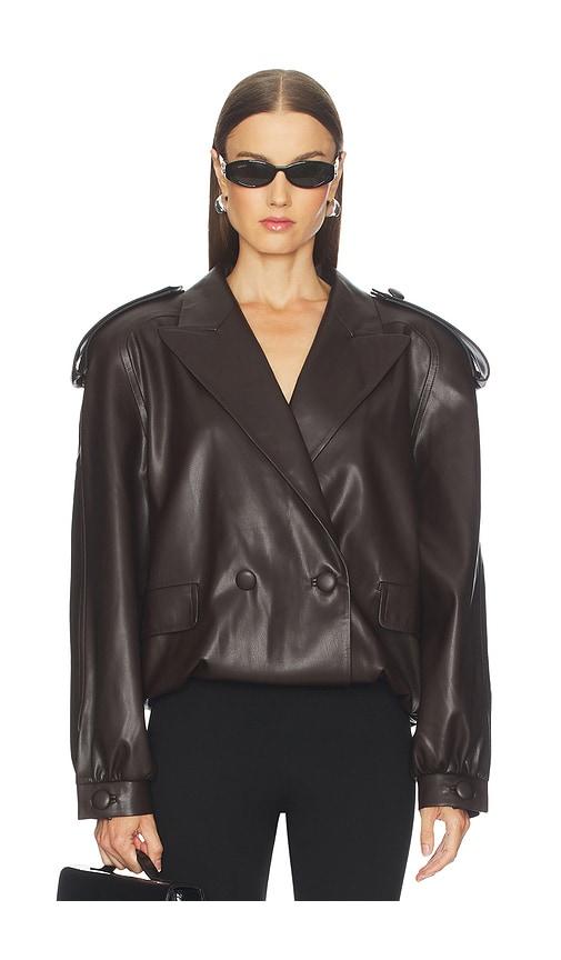 MARIANNA SENCHINA Cindy Bomber Jacket in Brown by MARIANNA SENCHINA