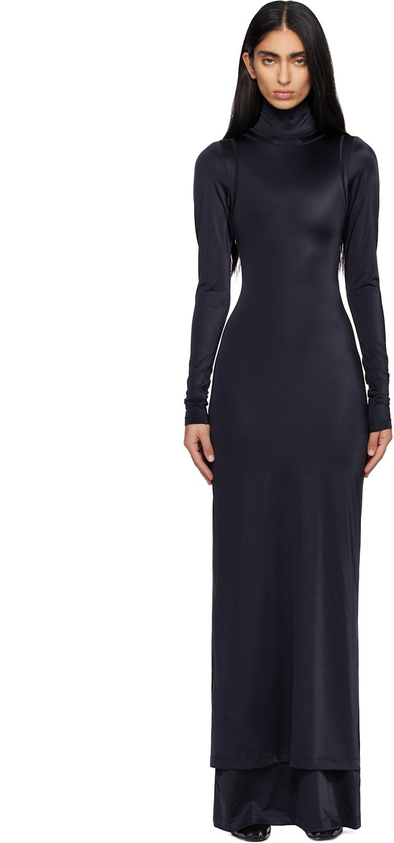 Black All-In One Maxi Dress by MARIE ADAM-LEENAERDT