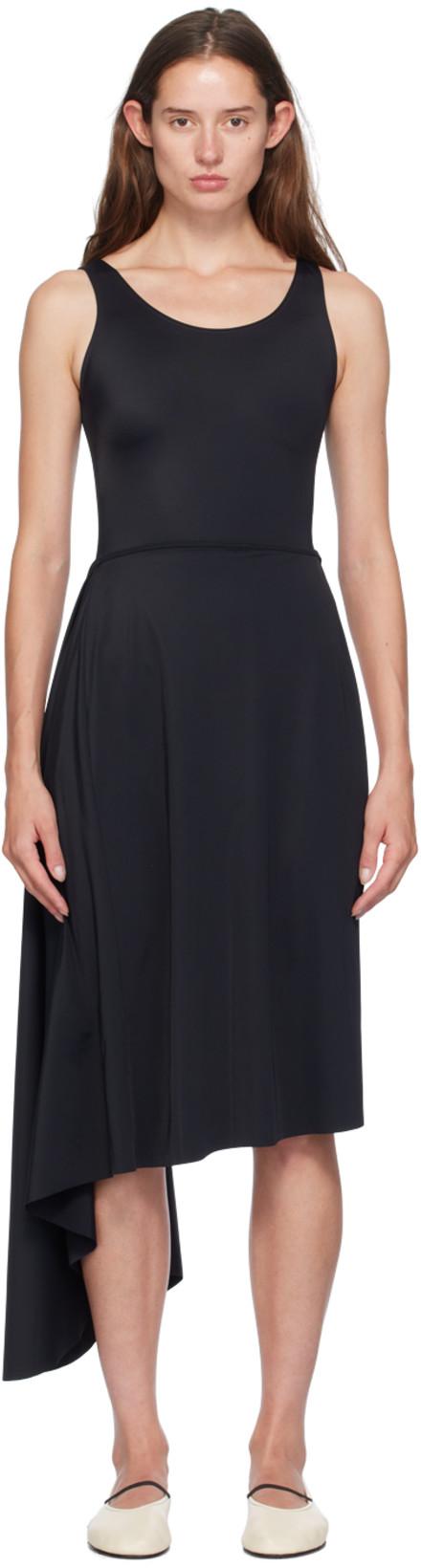 Black 'Bathingsuit' Pareo Midi Dress by MARIE ADAM-LEENAERDT