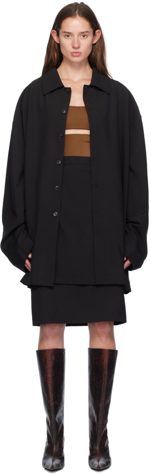Black 'Jacket Skirt' Midi Dress by MARIE ADAM-LEENAERDT