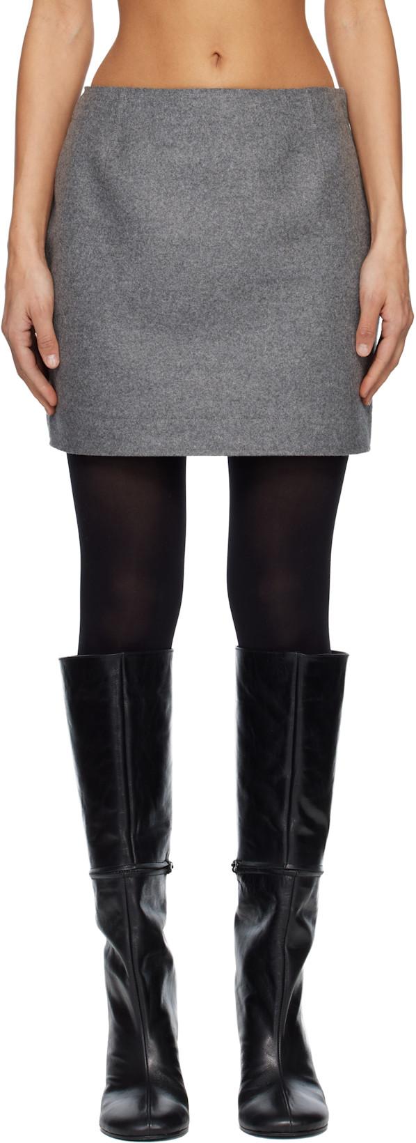 Gray Base Miniskirt by MARIE ADAM-LEENAERDT