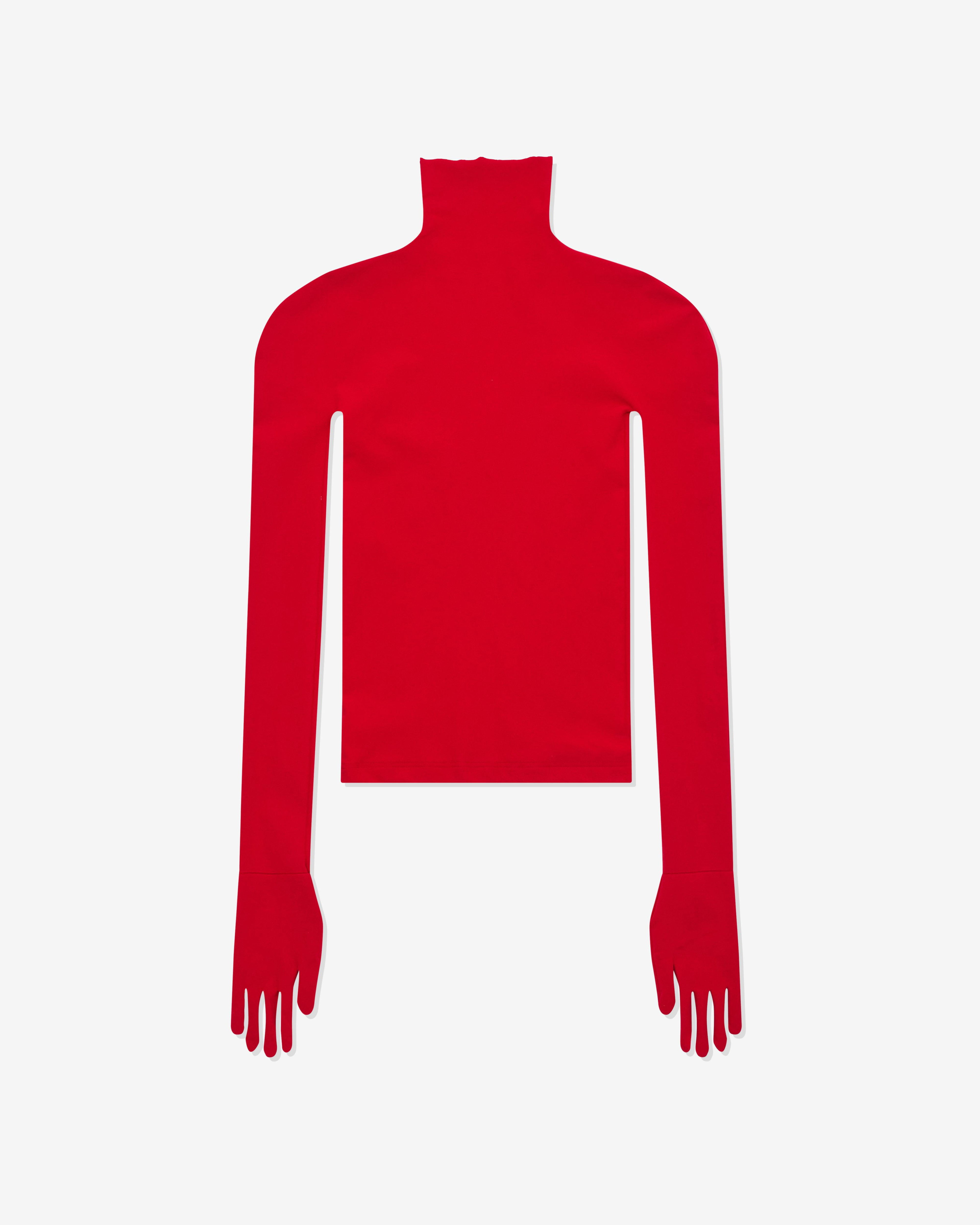 Marie Adam-Leenaerdt - Women’s High Neck  Top - (Red) by MARIE ADAM-LEENAERDT