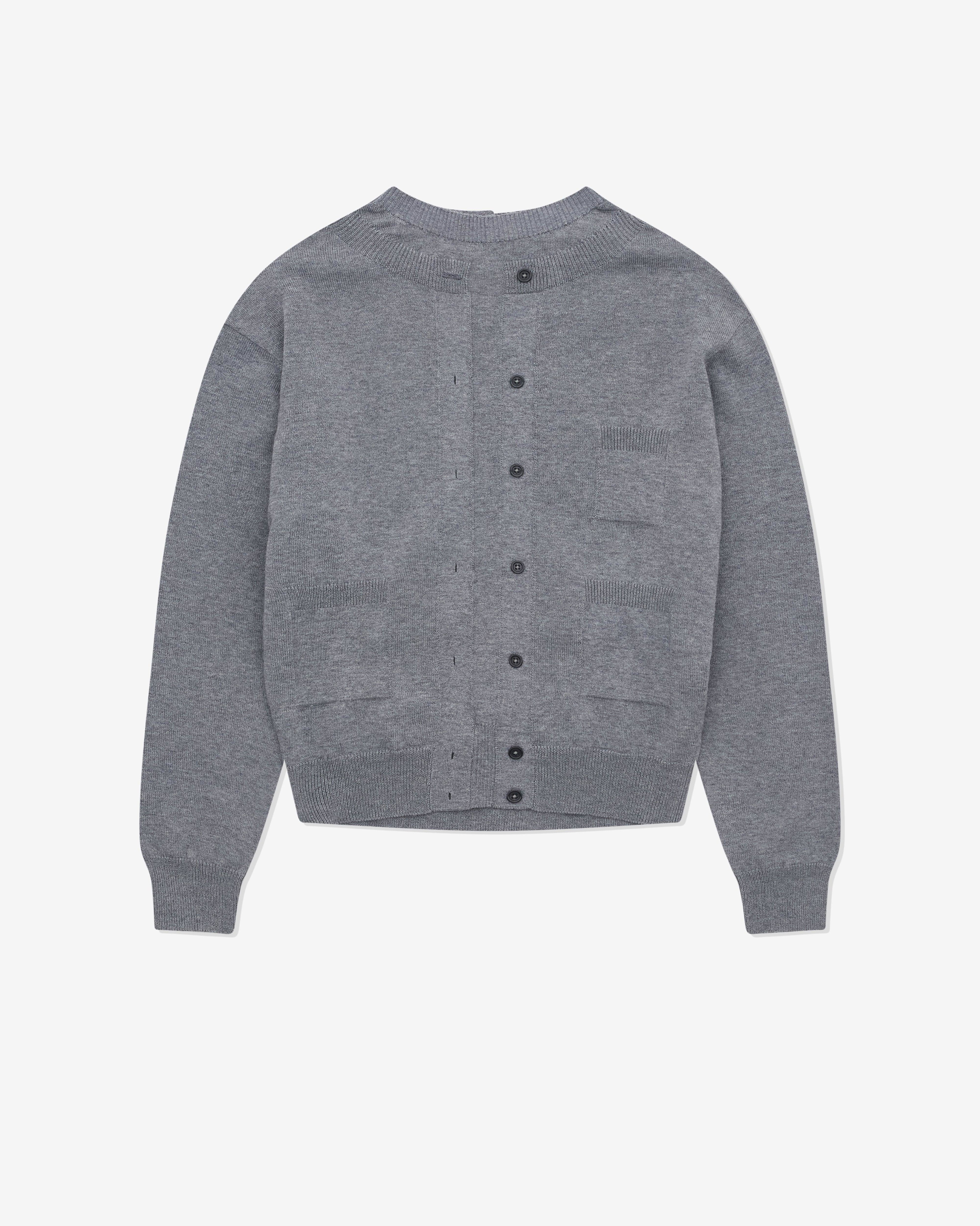 Marie Adam-Leenaerdt - Women’s Trompe L'Oeil Cardigan - (Grey) by MARIE ADAM-LEENAERDT