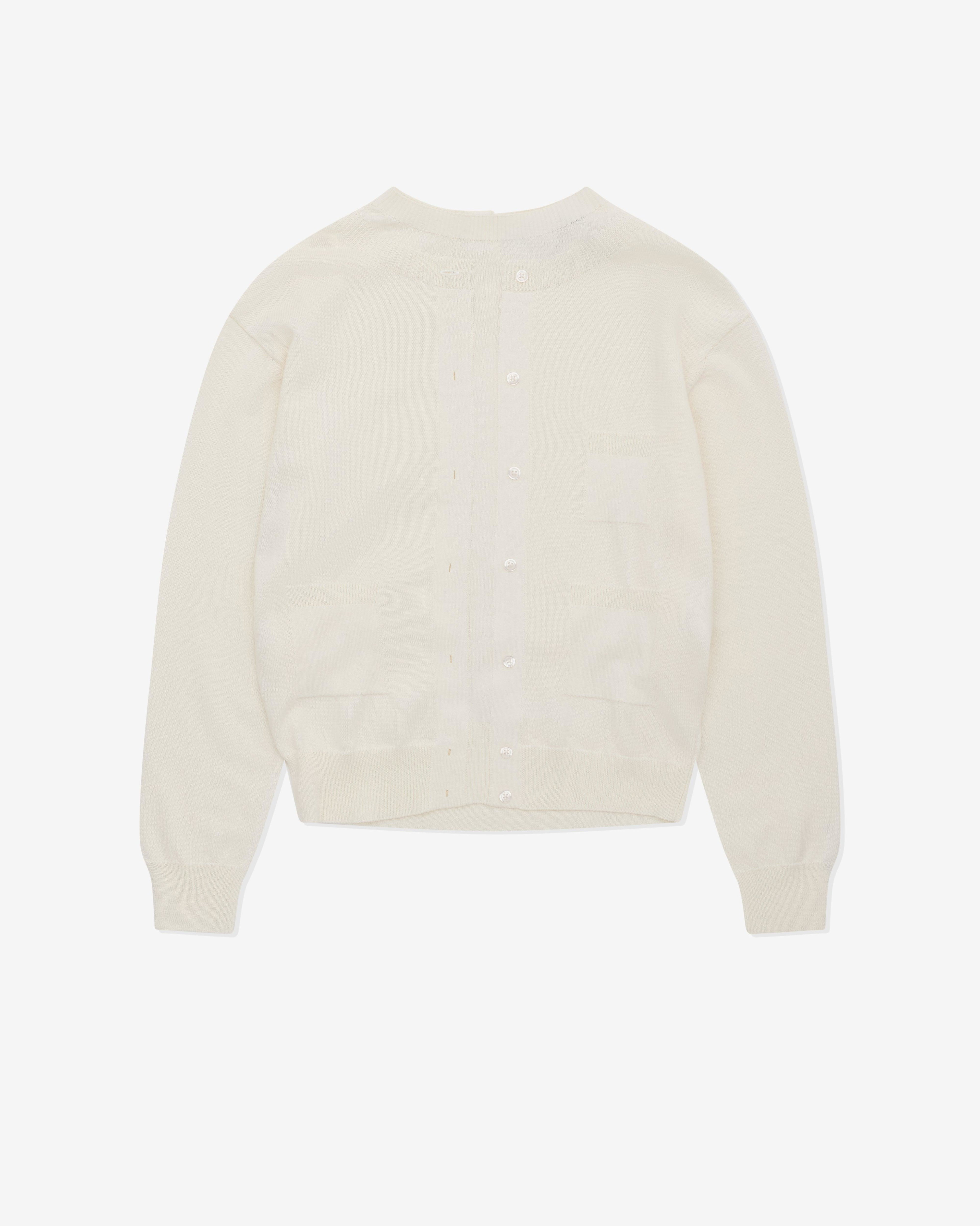 Marie Adam-Leenaerdt - Women’s Trompe L'Oeil Cardigan - (Ivory) by MARIE ADAM-LEENAERDT