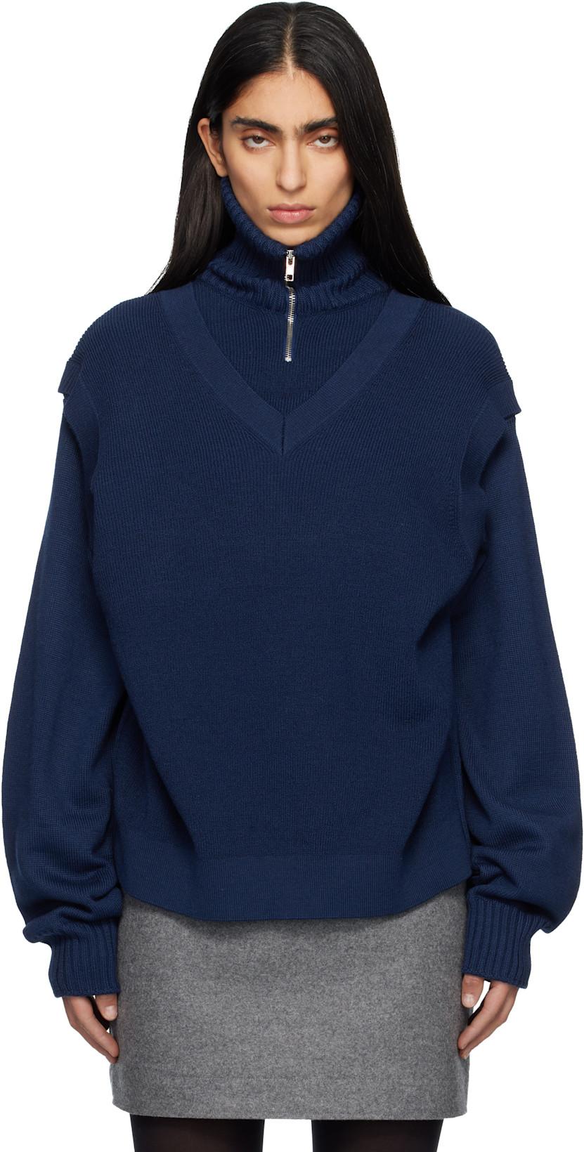 Navy 4-In One Sweater by MARIE ADAM-LEENAERDT