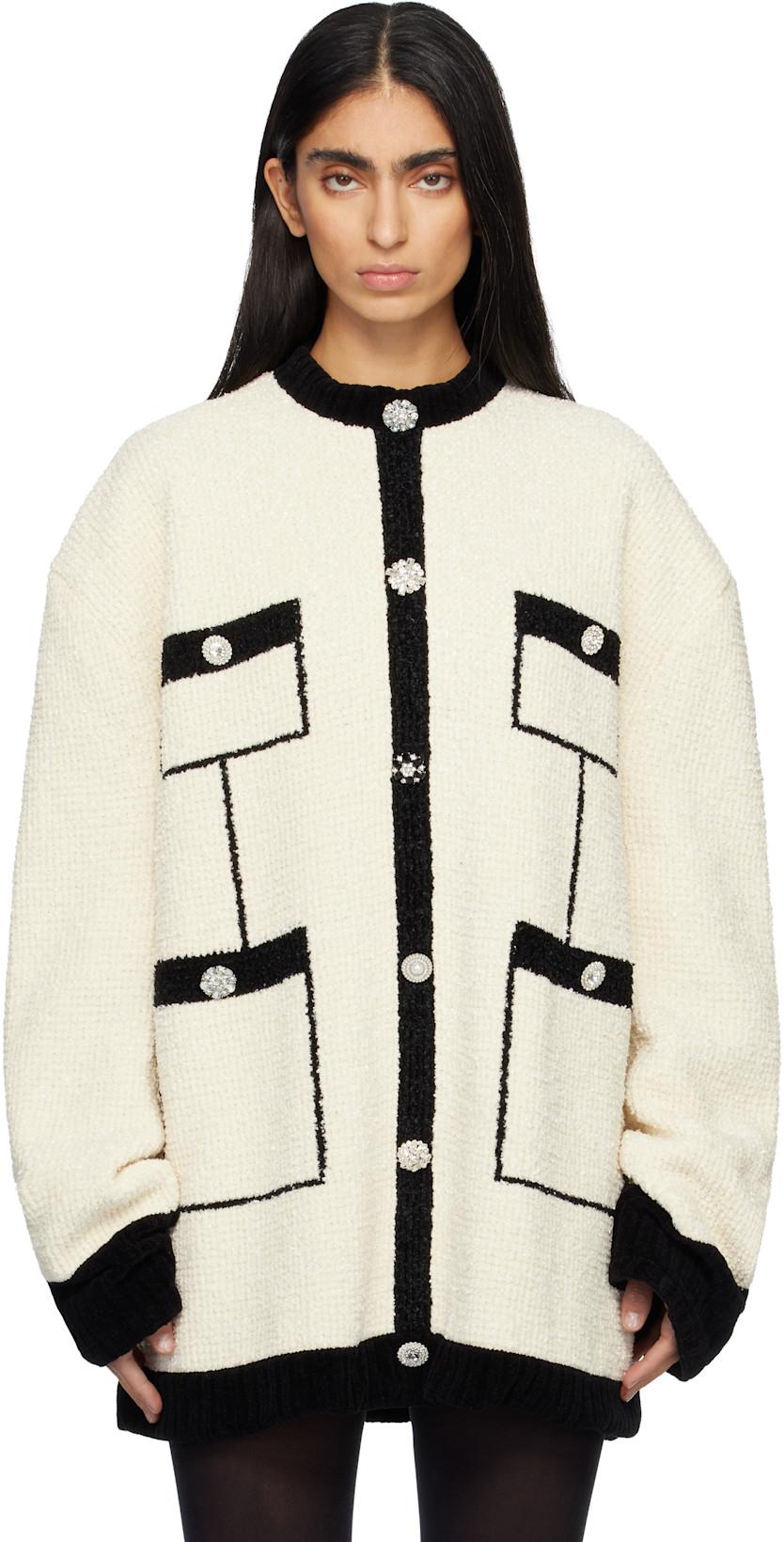 Off-White Covered Tweed Sweater by MARIE ADAM-LEENAERDT