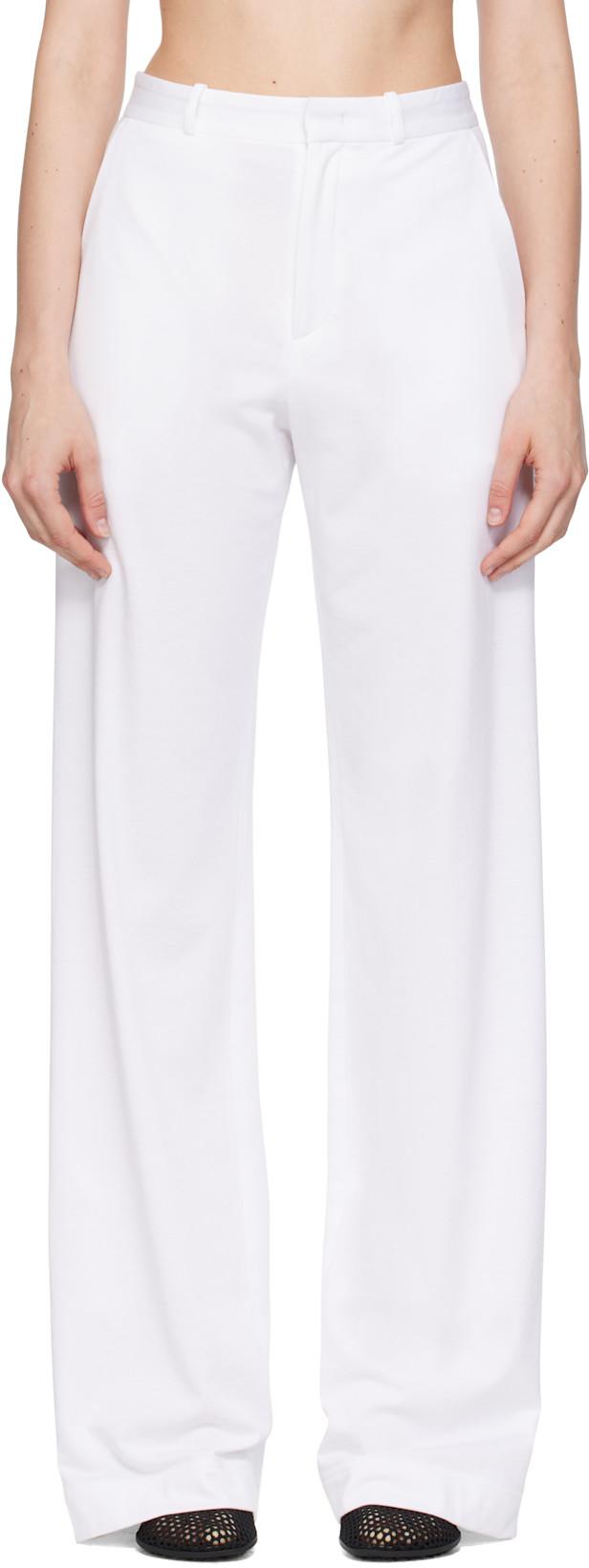 White Classic Trousers by MARIE ADAM-LEENAERDT