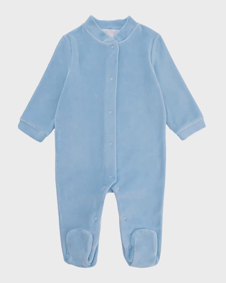 Girl's Velour Golden Angel Wing Footie Pajamas, Size Newborn-18M by MARIE CHANTAL