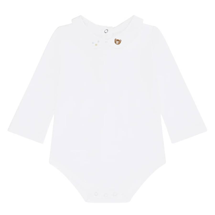 Marie Chantal Infant Bear Embroidered Cotton Onesie by MARIE CHANTAL