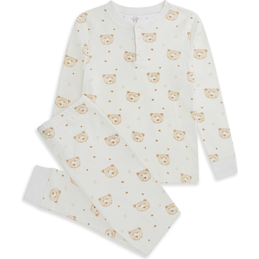Marie Chantal Kids Cream Bear Print Organic Cotton Pyjama by MARIE CHANTAL