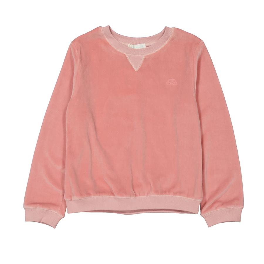 Marie Chantal Kids Dusty Pink Velour Sweater by MARIE CHANTAL