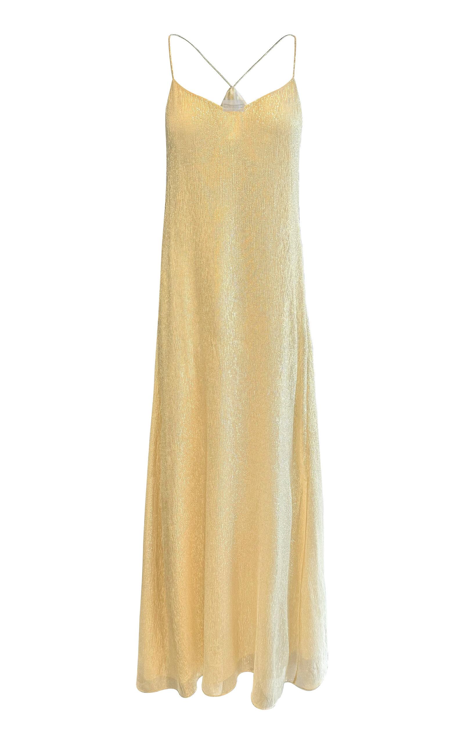 Marie France Van Damme Metallic Silk-Blend Dress - Moda Operandi by MARIE FRANCE VAN DAMME