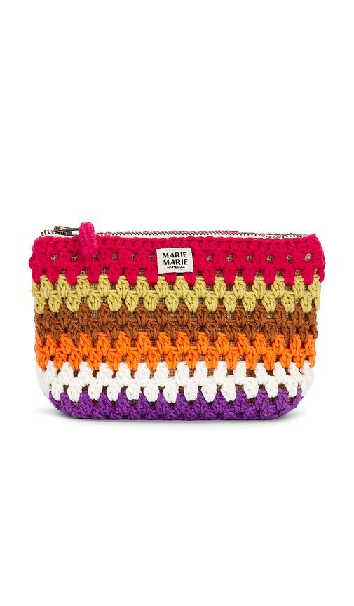 Marie Marie Amsterdam Pouch Small in Brown,Orange by MARIE MARIE AMSTERDAM