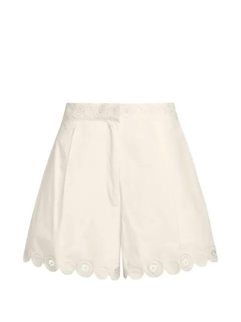 Betty lace scalloped shorts by MARIE OLIVER