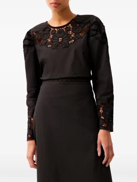 Dori lace long-sleeve blouse by MARIE OLIVER