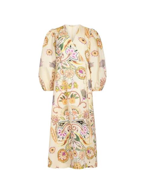 Everette puff-sleeve floral dress by MARIE OLIVER