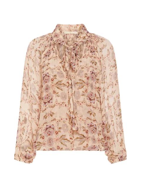 Florence floral tie blouse by MARIE OLIVER