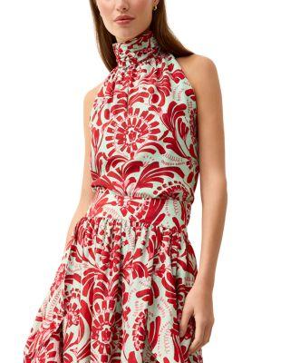 Goldie Silk Halter Neck Blouse by MARIE OLIVER