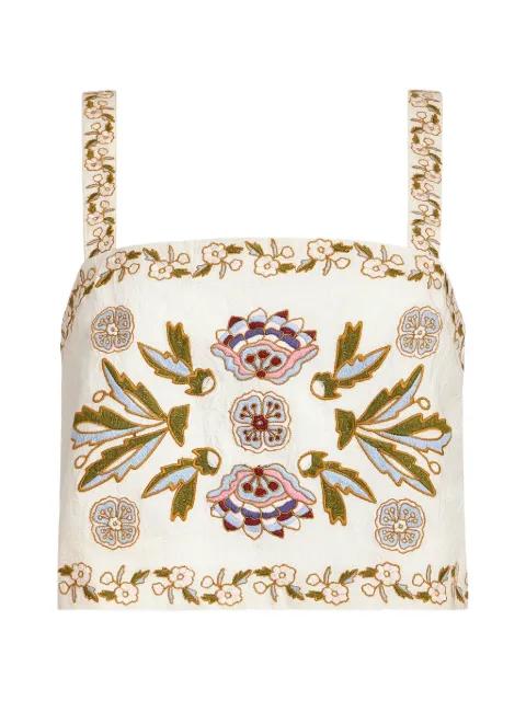 Payton floral embroidered top by MARIE OLIVER