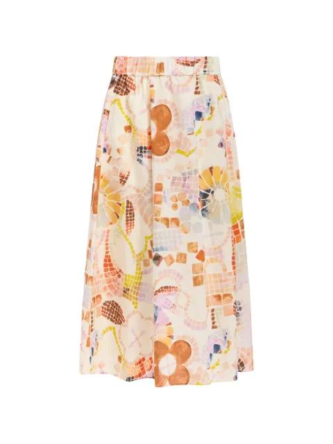 Sasha mosaic-print skirt by MARIE OLIVER