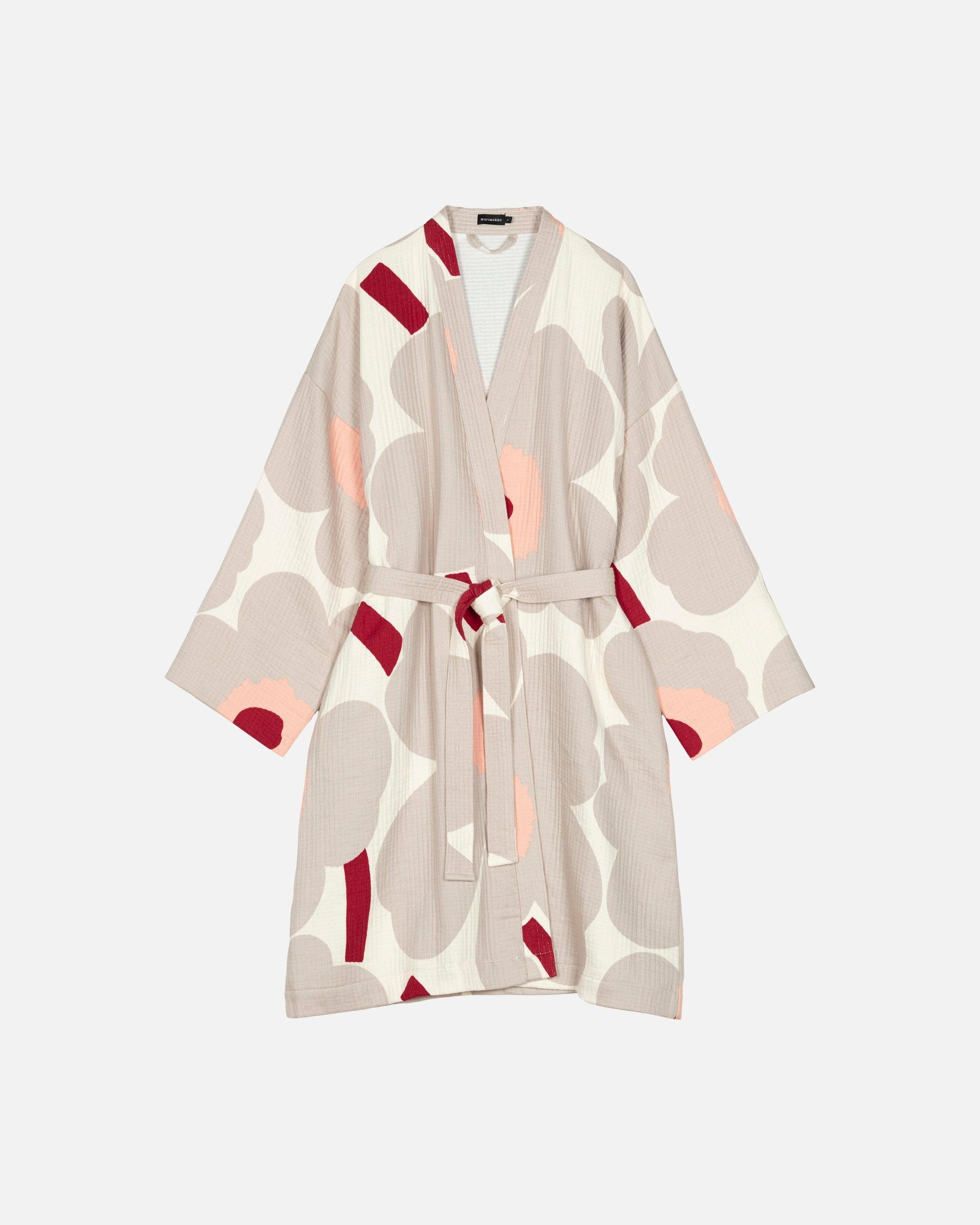 Unikko Waffle Cotton Bathrobe by MARIMEKKO