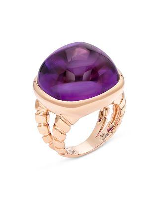 18K Yellow Gold Tigella Amethyst Statement Ring by MARINA B