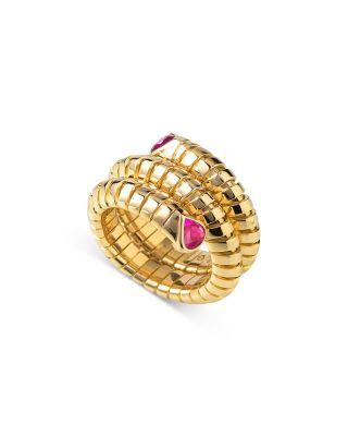 18K Yellow Gold Trisolina Ruby Wrap Ring by MARINA B