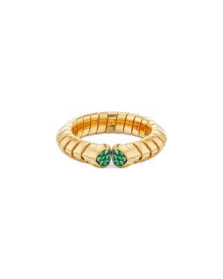 Trisolina 18K Yellow Gold Emerald Pav&eacute; Ring by MARINA B
