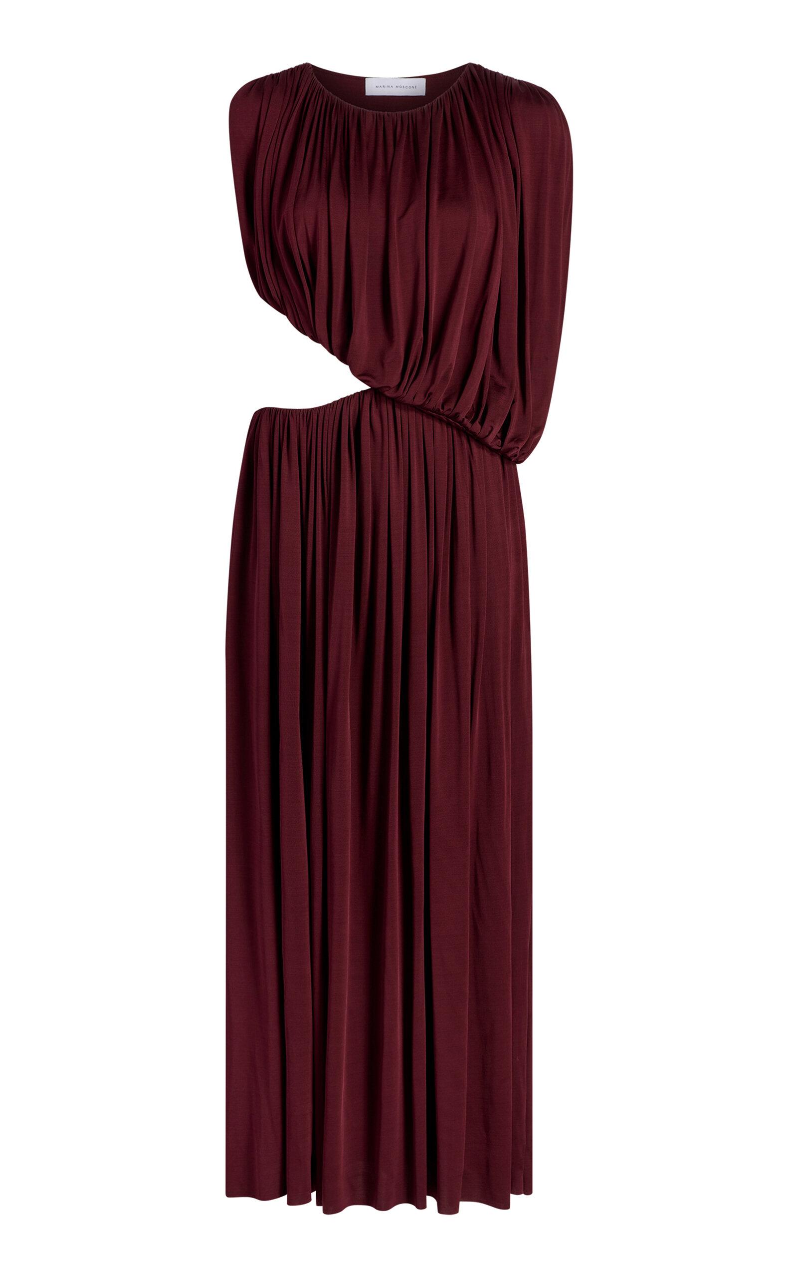 Marina Moscone Gathered Draped Maxi Dress - Moda Operandi by MARINA MOSCONE