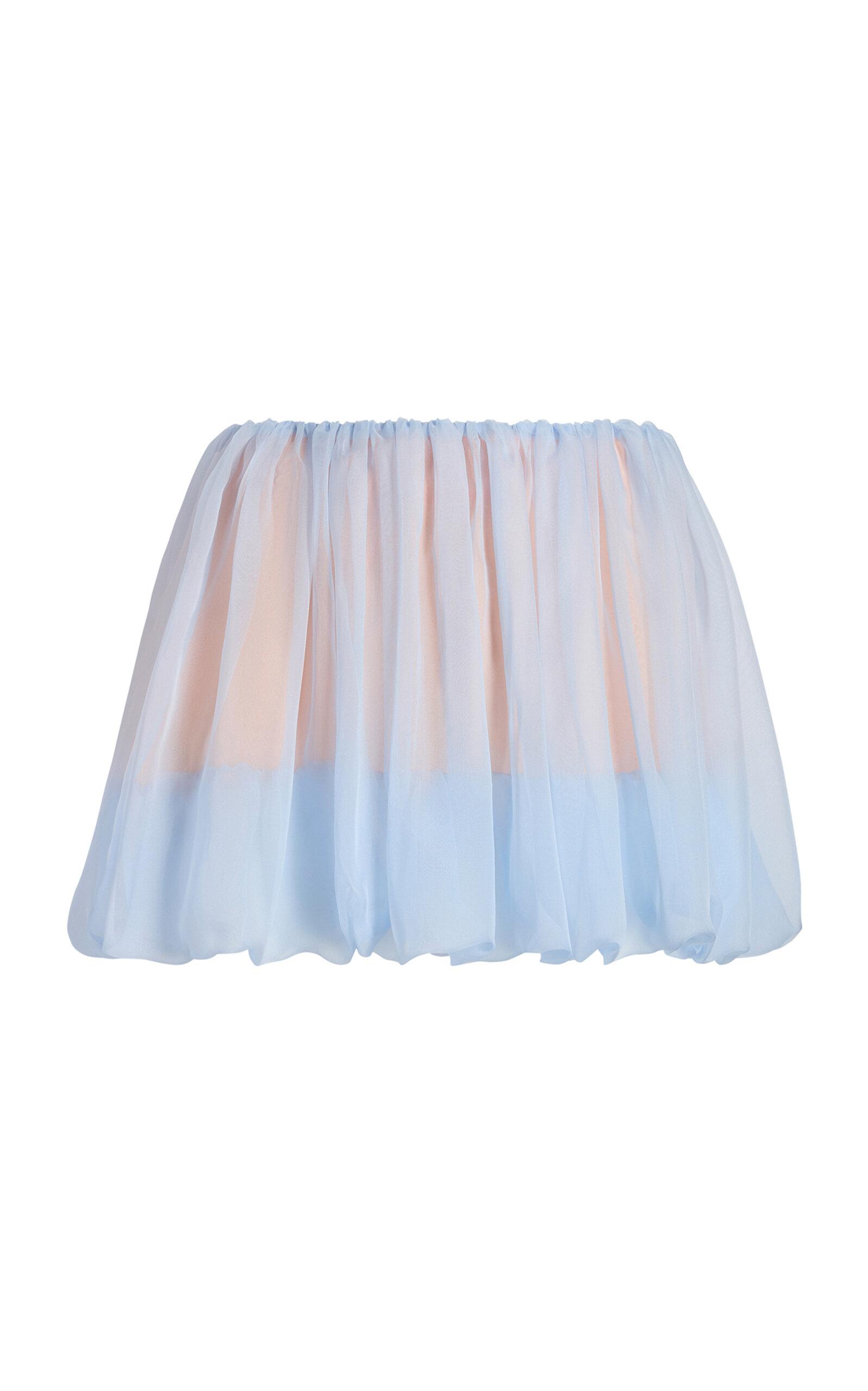 Marina Moscone Layered Silk Mini Cocoon Skirt - Moda Operandi by MARINA MOSCONE