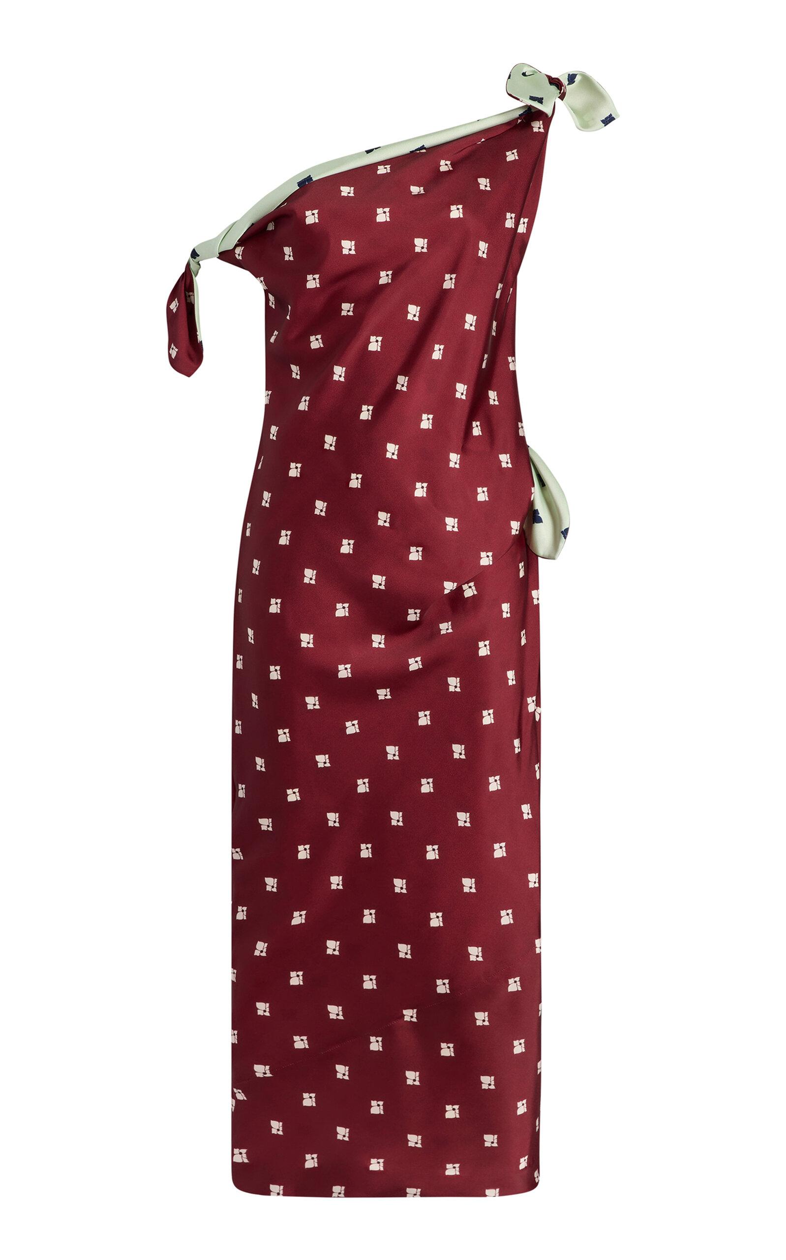 Marina Moscone Polka Dot Twill Tabard Tie Dress - Moda Operandi by MARINA MOSCONE