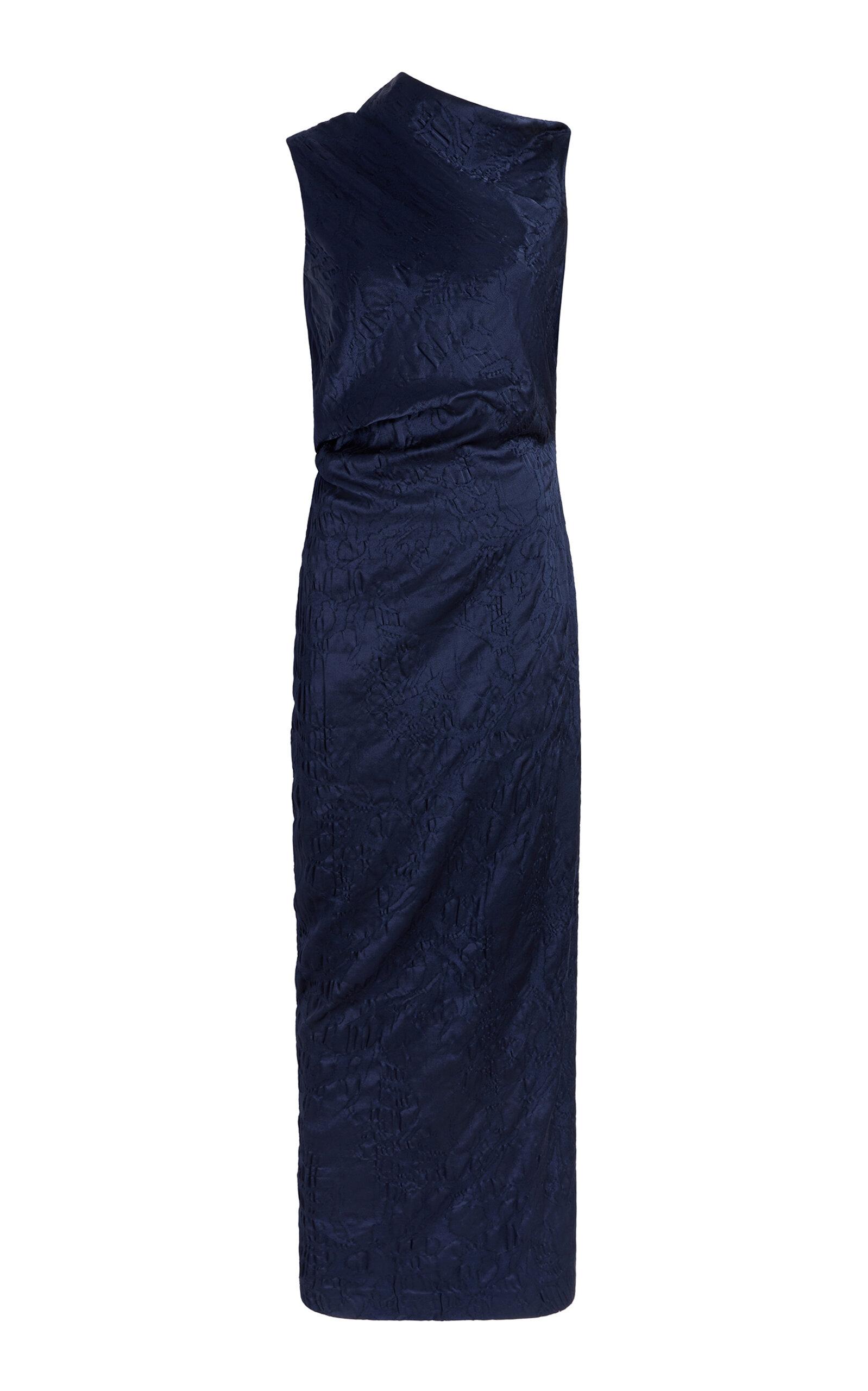 Marina Moscone Wool-Blend Jacquard Column Midi Dress - Moda Operandi by MARINA MOSCONE